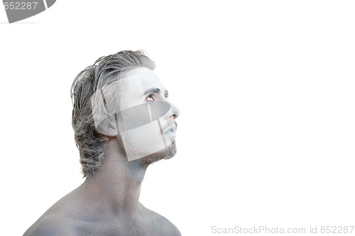 Image of man in theatrical face  make-up