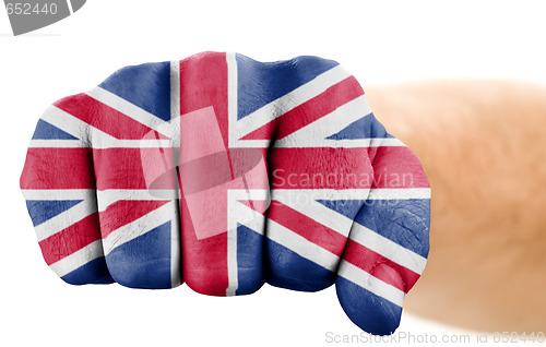 Image of fist with british flag