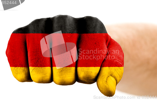 Image of fist with german flag