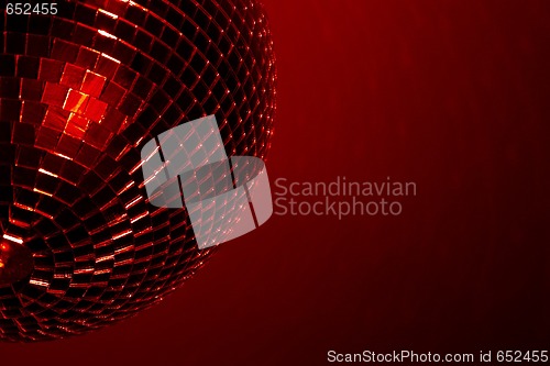 Image of red disco ball