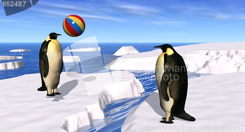 Image of Penguins Playing