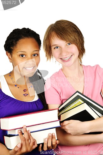 Image of Girl holding text books