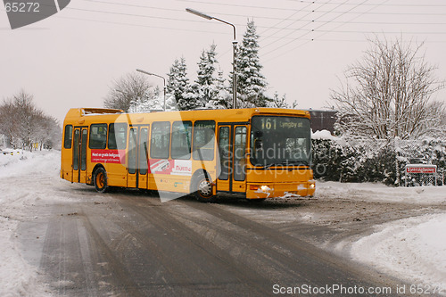 Image of bus in ice and snow