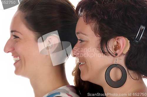 Image of Beautiful young woman with Hearing Aid