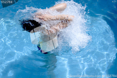 Image of Women moving in a pool