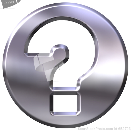 Image of 3D Silver Question Sign