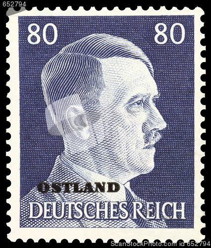 Image of Adolf Hitler on German Stamp