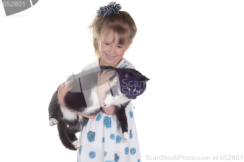 Image of Girl and cat