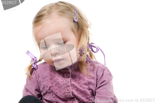 Image of A little girl in studio