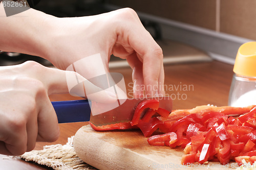 Image of Chopping vegetables