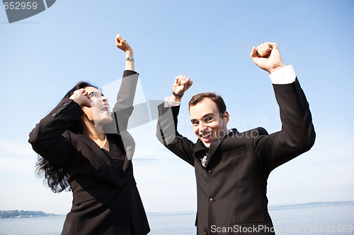 Image of Happy business people