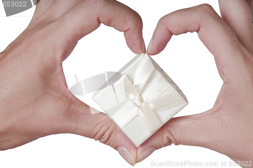 Image of Heart Shaped DFingers and White Gift