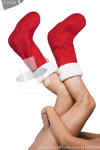 Image of Christmas Legs and Stockings