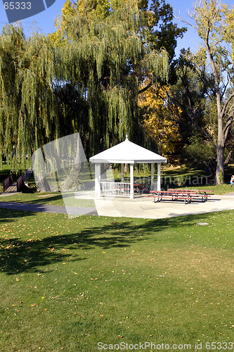 Image of White Gazebo in the Park