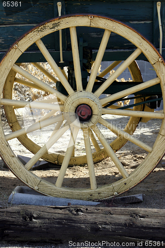 Image of Old Antique Wagon Wheel