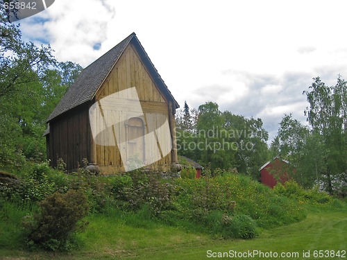 Image of Stave church at Ringe Museum