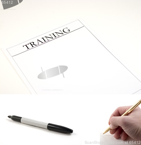 Image of Training Paper - (marker and hand with pen included to be pasted
