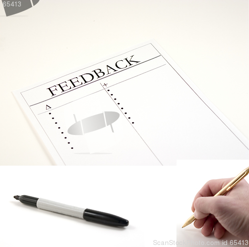 Image of Feedback Paper - (marker and hand with pen included to be pasted