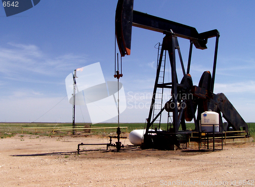 Image of Pump Jack and Flame