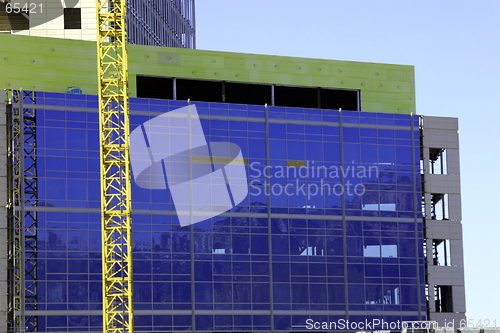 Image of Construction site - Crane and the Building