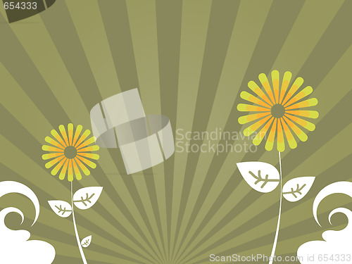 Image of Brown Flower Background