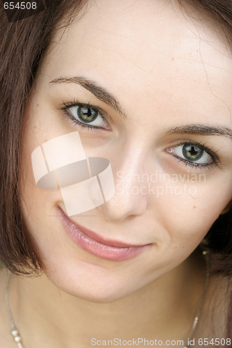Image of Woman with green eyes