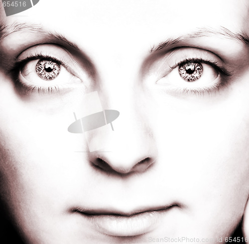 Image of Close-up of a beautiful girl's face