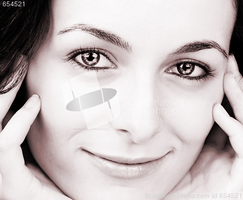 Image of Woman with green eyes