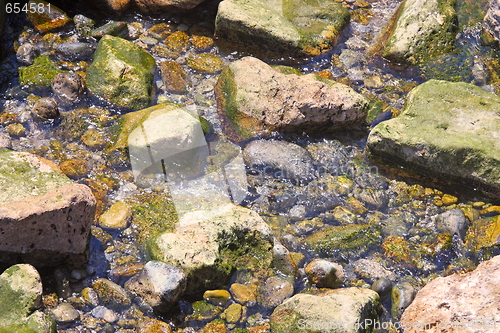 Image of Wet sea stone, close-up