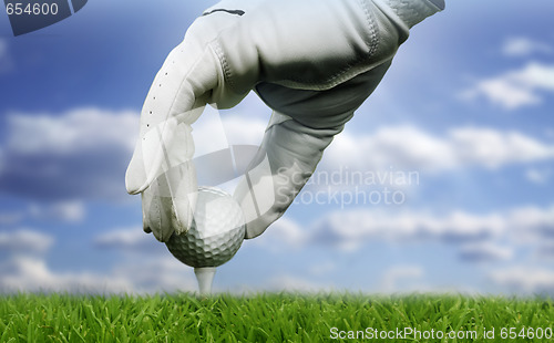 Image of Close-up of a golf ball