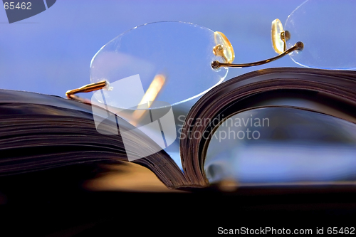 Image of Glasses on the Magazine - Abstract