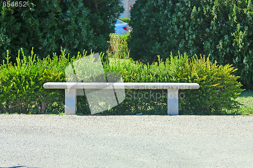 Image of Stone bench in park