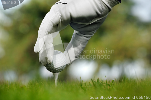 Image of Close-up of a golf ball