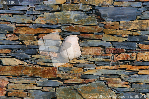 Image of Closeup of stone wall 