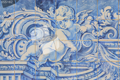 Image of Vintage tiles from Lisbon, Portugal.