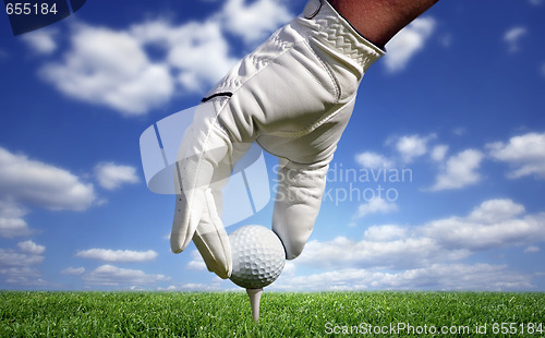Image of Close-up of a golf ball