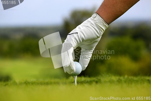 Image of Close-up of a golf ball