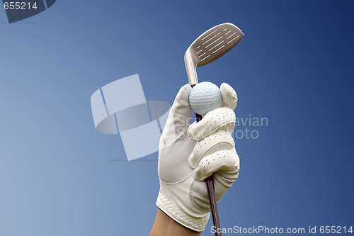 Image of Golf club against a blue sky