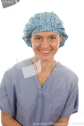 Image of  nurse in medical scrubs clothes