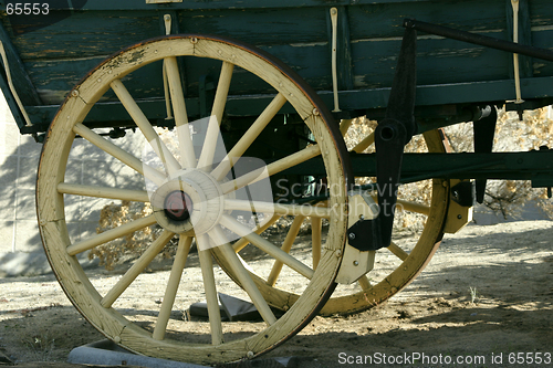 Image of Old Antique Wagon Wheel