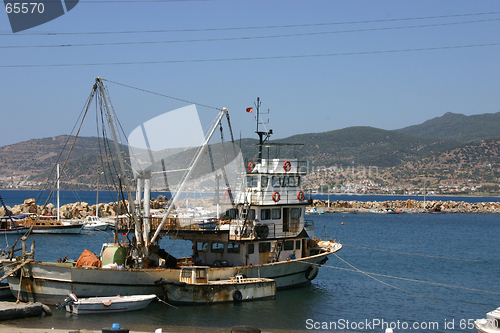 Image of Fishing Boat in Marina