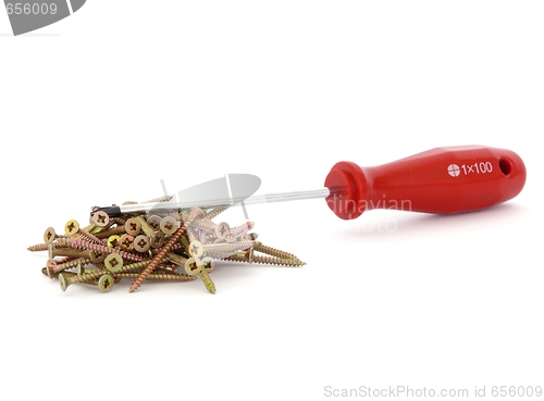Image of Screwdriver and screws