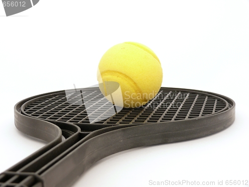 Image of Tennis ball and racket