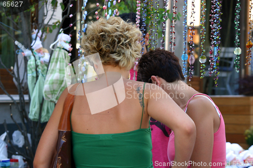 Image of Gay Couple Street Shopping