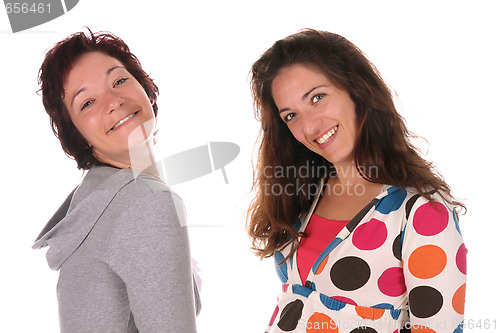 Image of Two beautiful young woman 