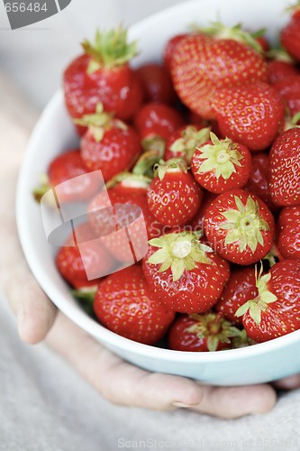 Image of Bowl of strawberries.