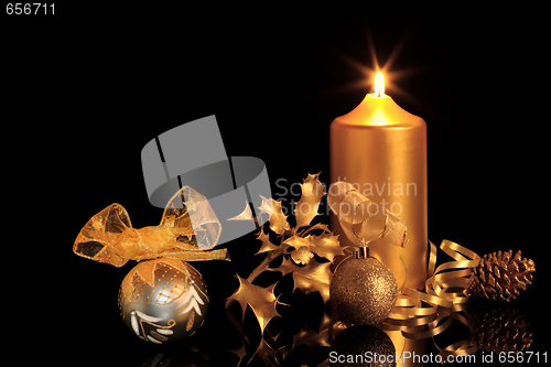 Image of   Golden Christmas Decorations