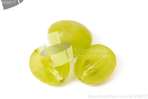 Image of Sliced green grape