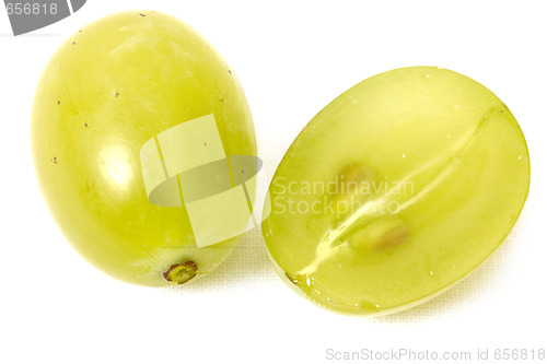 Image of Sliced green grape