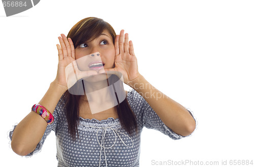 Image of woman framed face